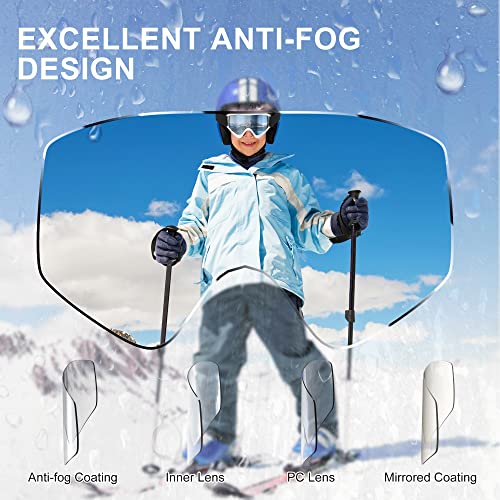 Rabigala Skiing Goggles Ussg030 (Silver) #TOP1