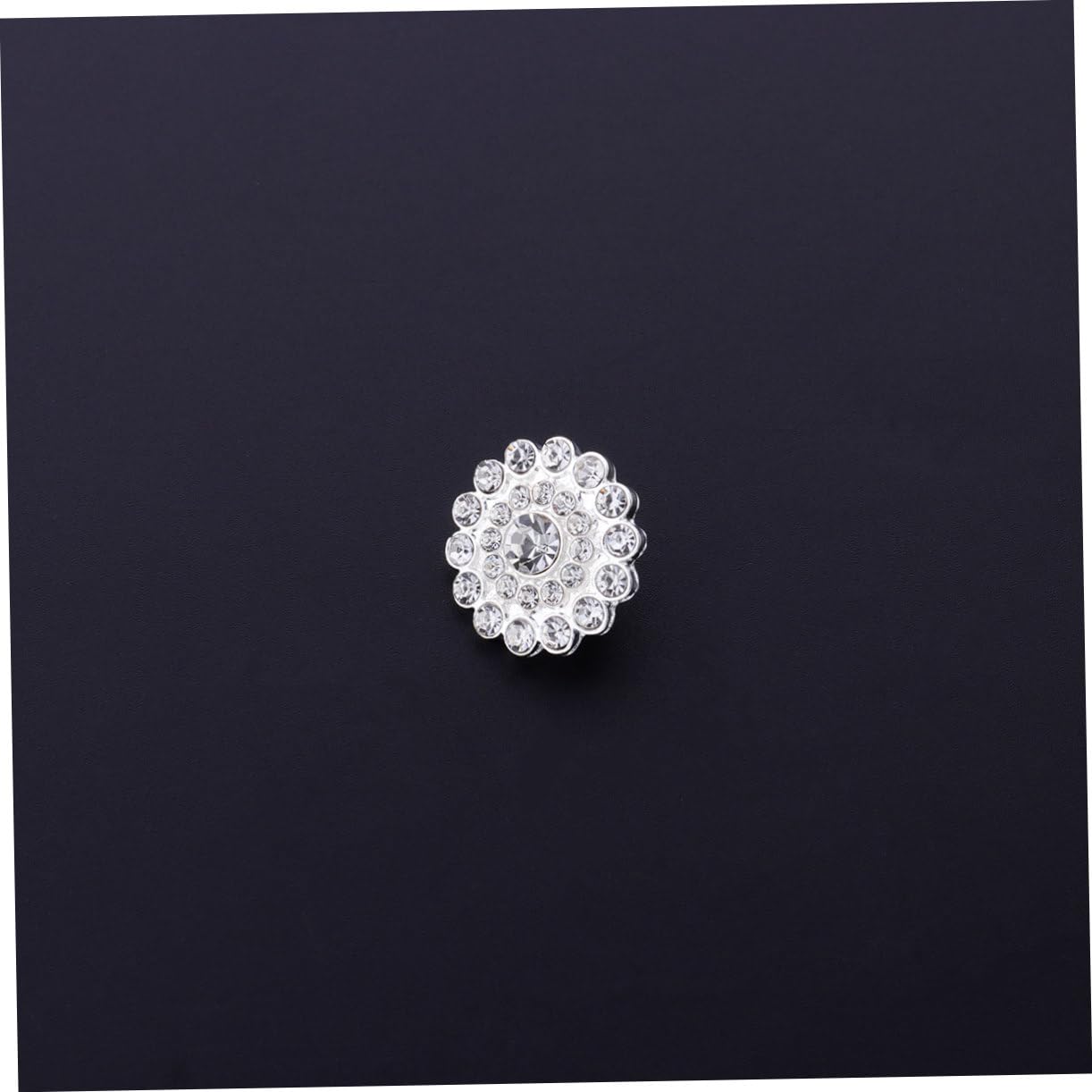 SHINEOFI 20pezzi Bottoni Eleganti Lega Con Design Di Strass Accessori Per Gioielli Creativi e Decorativi Per Donne e Ragazze Bottoni Tondi Argentati Per Fai Te e Decorazione Di Moda