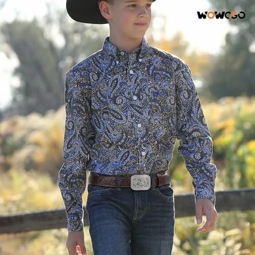 Kids Western Belt for Boys Girls Genuine Leather Cowgirl Cowboy Belt Floral Engraved Tooled Belt with Embossed Buckle3