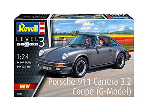 Revell 07688 Porsche 911 G Model Coupé, Modellauto zum Selberbauen im Maßstab 1:24 17,9 cm originalgetreuer… – Bild 3