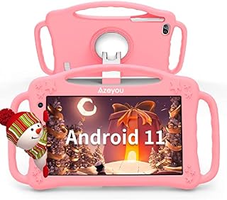 7 inch Tablet for Kids, Android 11 Kids Tablet with Parental Control, Iwawa Installed, 4000 mAh, HD Display, 32GB, Dual Camera, WiFi, Bluetooth, Children Learnig Tablet with Kid-Proof Case, Pink