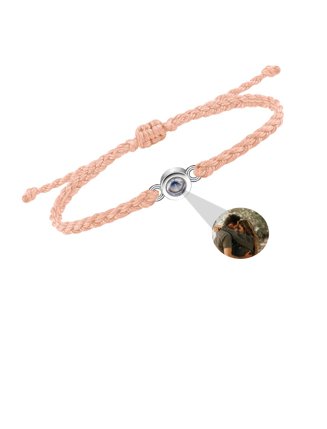 Aina LightingPulsera con Foto Personalizada para Mujer Hombre Pulsera con Foto Proyeccion Redondo Día de la Madre Cumpleaños Aniversario Recuerdo Regalos para Ella Él