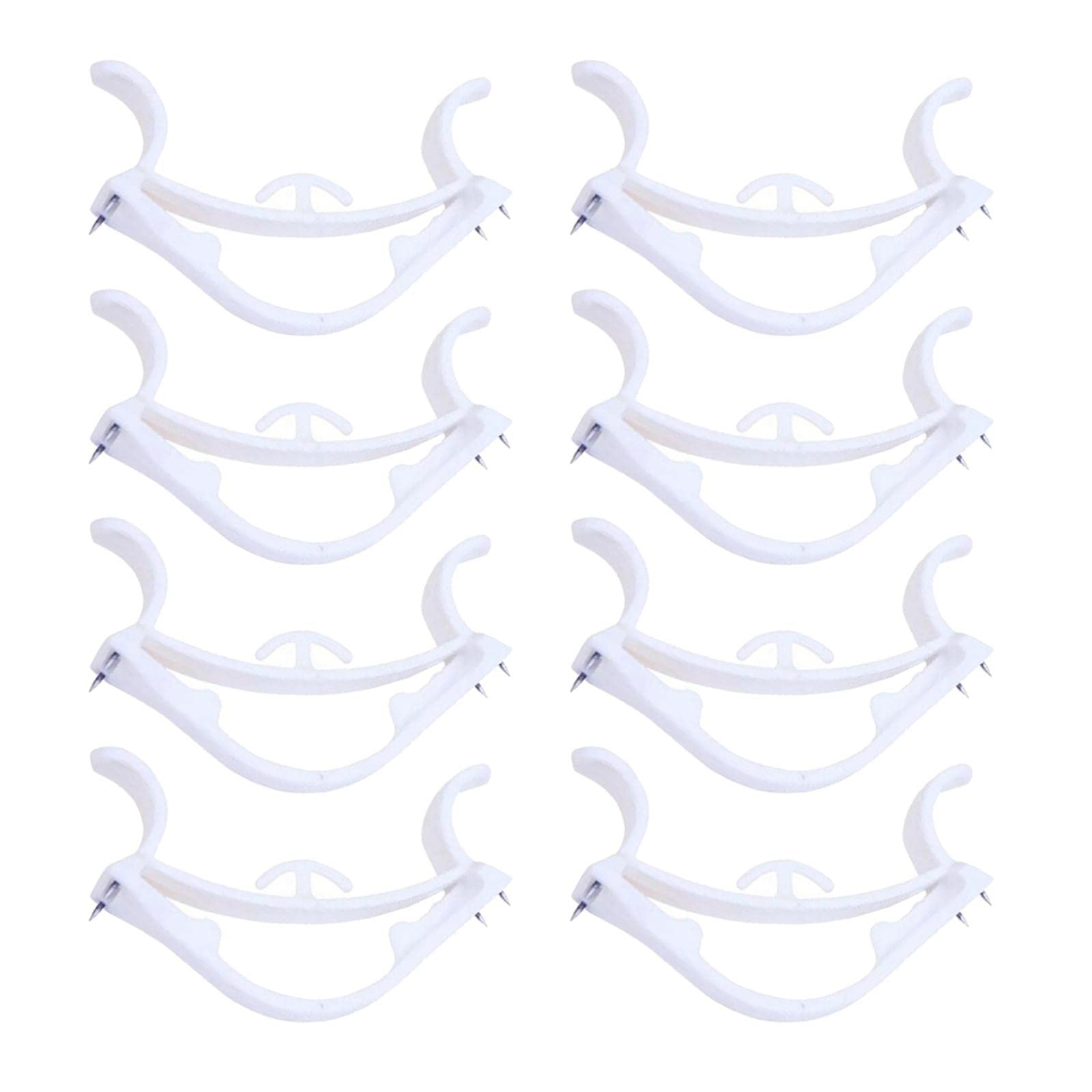 NeaxgeandX 8 Pieces Utility Hooks Multi Purpose Wall Elastic Hook for Bunting Home Decor