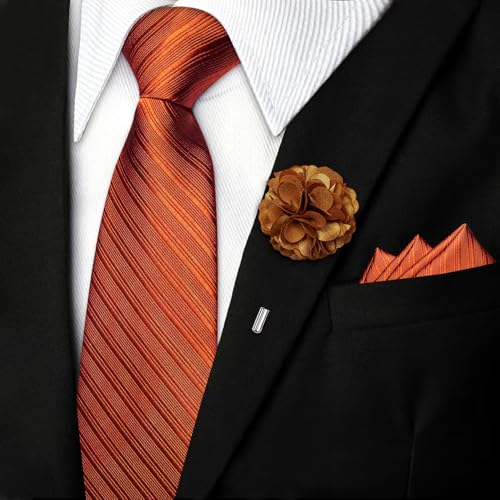 Image of DiBanGu Silk Zipper Ties for Men, Formal Pre-tied Necktie | Adjustable Tie,6PCS,Various Design Styles,Jacquard Woven,Skin-friendly,Practical Gift,Great for Wedding Party,Business Formal