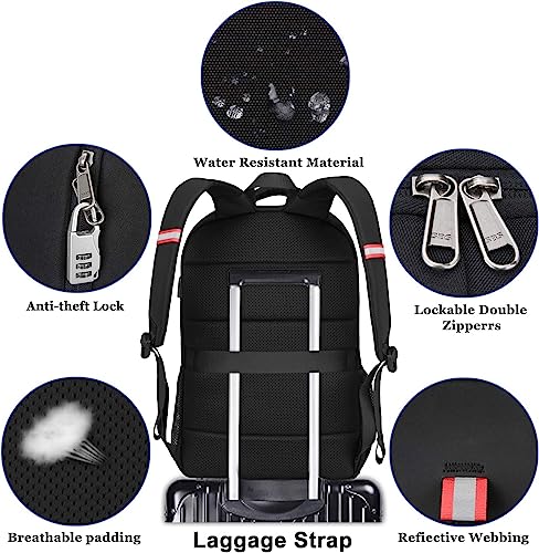 Image of Della Gao Travel Laptop Backpack, Anti Theft Backpack for Men and Women with USB Charging Port Business Computer Backpack Bag