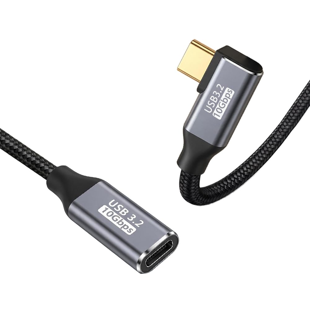 Amazon.co.jp: USB C 延長ケーブル L字 0.25M 10Gbps高速データ転送 PD