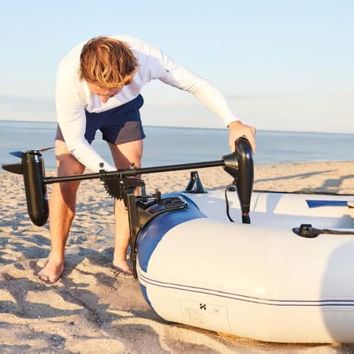 Home Deluxe - Schlauchboot Pike Large inkl. Motor - Material: strapazierfähiges PVC- Maße: LxB ca. 330 x 136 cm - für bis zu 5 Personen I Beiboot, Motorboot, Ruderboot