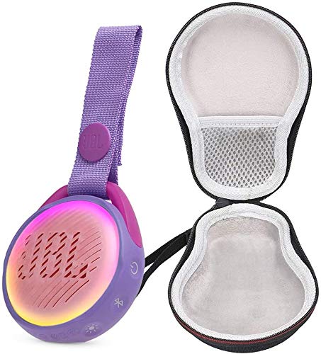 JBL JR POP Portable Bluetooth Speaker for Kids Bundle with Deluxe Hard-Shell Case (Purple)