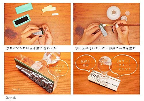 Amazon.co.jp: ゴム印 消しゴムはんこ 見出しつき 両面テープ スポンジ