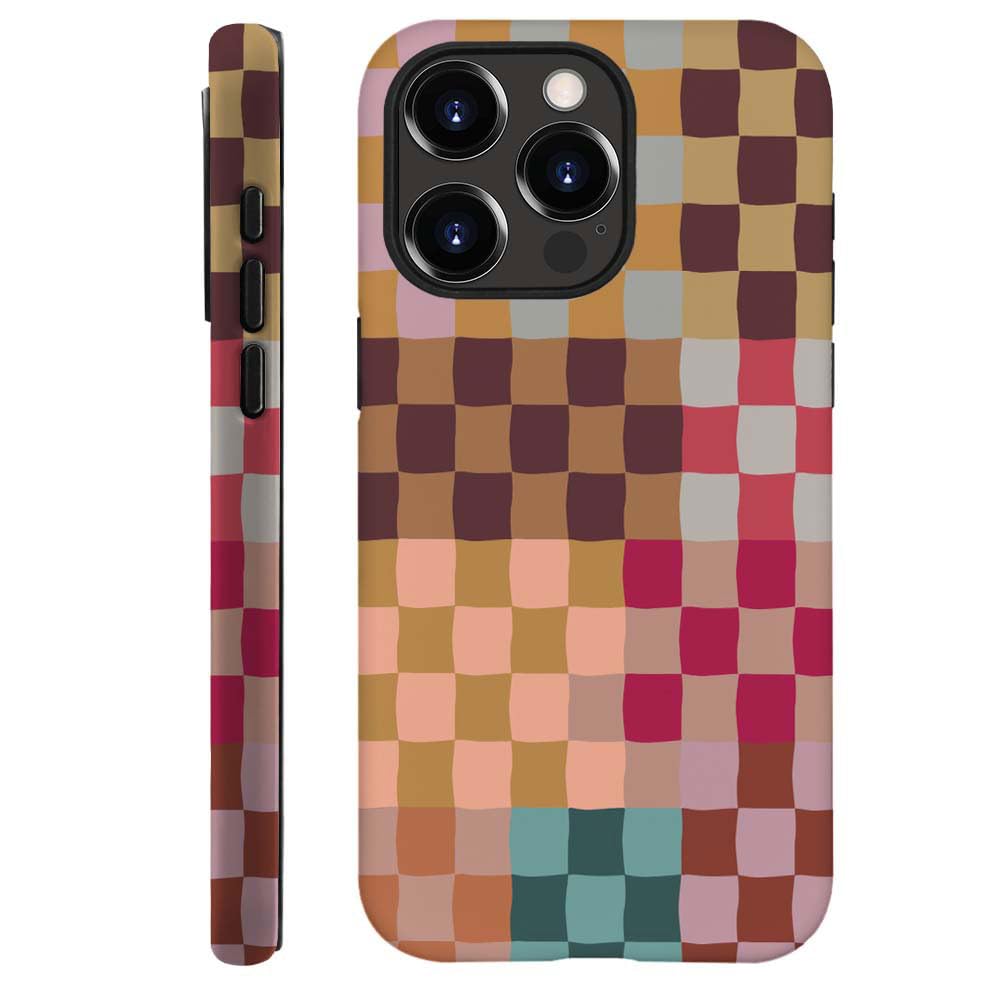 DAIZAG Case Compatible with for iPhone 15 Pro Max,Vintage Checkerboard Tartan Retro Phone Case for iPhone 15 Pro Max for Girl Women Boy Men