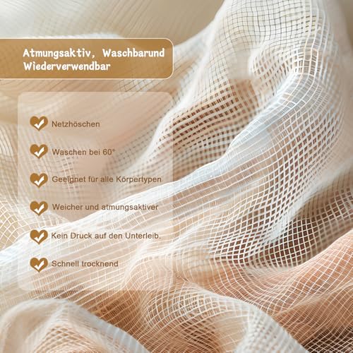 50×Wochenbett Unterwäsche, Wöchnerinnen Slips zur Fixierung von Binden für Schwangere, Waschbares Atmungsaktives, weiches und hautfreundliches Netzhöschen Wochenbett für Frauen nach der Geburt (XXL)