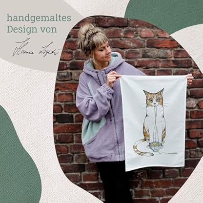 Ligarti® Geschirrtücher Halbleinen 4er Set (Made in EU) I Design Küchenhandtuch 50x70 cm I ÖKO-TEX I Abtrockentücher, Geschirrhandtücher – Bild 5