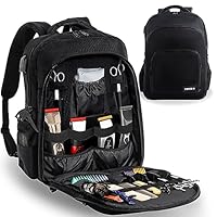 IPEB Friseur Werkzeugtasche, Friseur Koffer, Clipper und Zubehör Organisator, Friseur Tragbaren Rucksack für Friseurwerkzeuge, Barber Bag, Schwarz