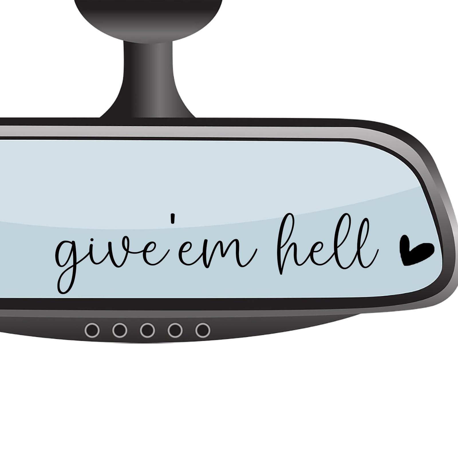 Rearview Mirror Stickers - Just Breathe Affirmation Decals -8 Rearview Mirror Stickers - Just Breathe Affirmation Decals -8