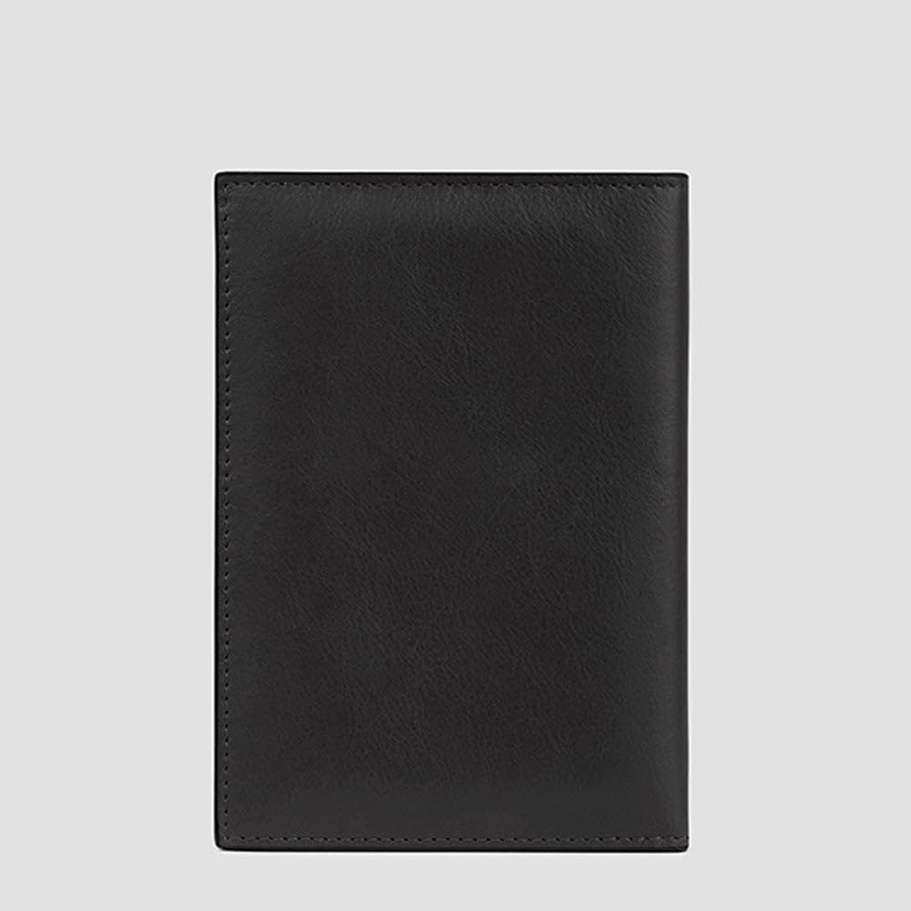 PIQUADRO - Porta Passaporto in Pelle - Unisex - Nero | Scomparti organizzati, Slot tessere, Viaggio, Compatto
