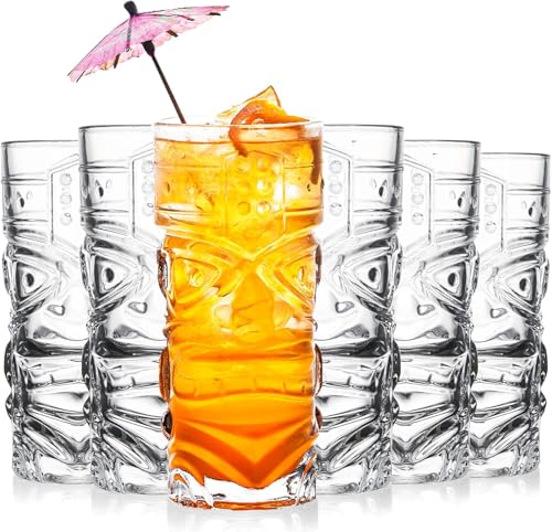 Image of Premium Juice Glasses 450 ML Drinking Glasses, Highball Lead-Free Glasses, Tumblers for Water, Juice, Beer, Cocktail and Mixed Drinks - 6 Pieces, Transparent (BL-01, 6 Count)
