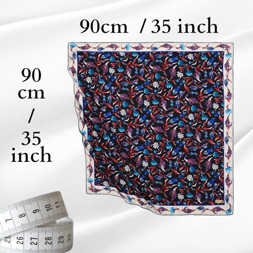 Hijab Scarf for Women | Lightweight Hair Scarves Islamic Turban | 35" - 35" Silk Like Head Scarfs Seasonal Shawl2