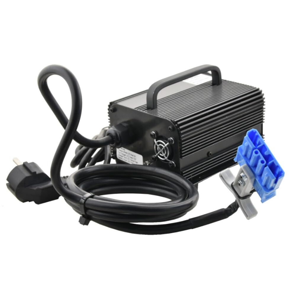 JAZGOT Chargeur pour transpalette CBD20L3, 48V/5A. Modèle SWCH48V5A, comprend une prise et un câble