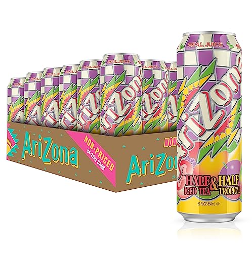 Image of AriZona Tropical Half and Half Tea - Big Can, 22 Fl Oz (Pack of 24)