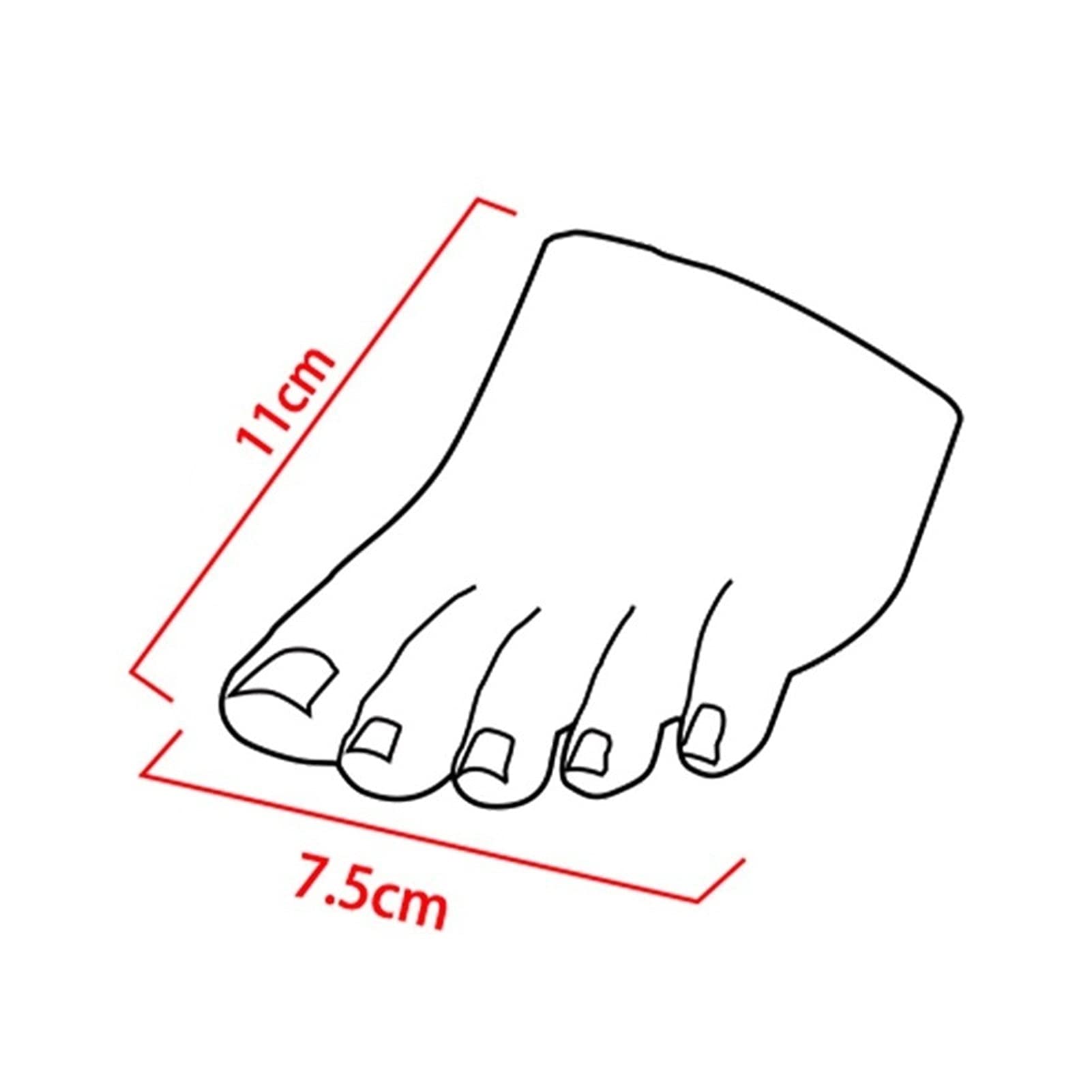 1. PC Realistyczne silikonowe paznokci Praktyka stóp Model do paznokci Insertion Manicure Fake Fałszywy Wyświetla Manekin z klipsem(Right 5)
