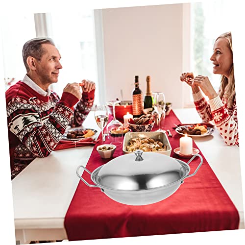 Set de wok acero inoxidable con tapa y sartén antiadherente miniatura 4