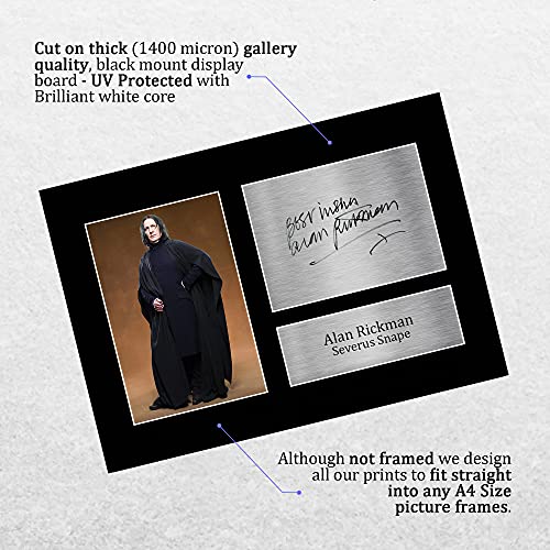 HWC Tradin A4 Alan Rickman Severus Snape Harry Potter Geschenken Afgedrukt Gesigneerde Handtekening Foto Voor Fans Van… - Afbeelding 4