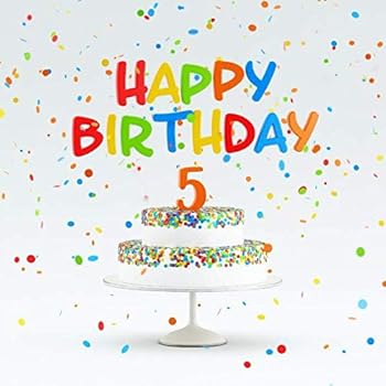 Paperback Happy Birthday: Beautiful Guest Book for Kids 5. Birthday Party Book