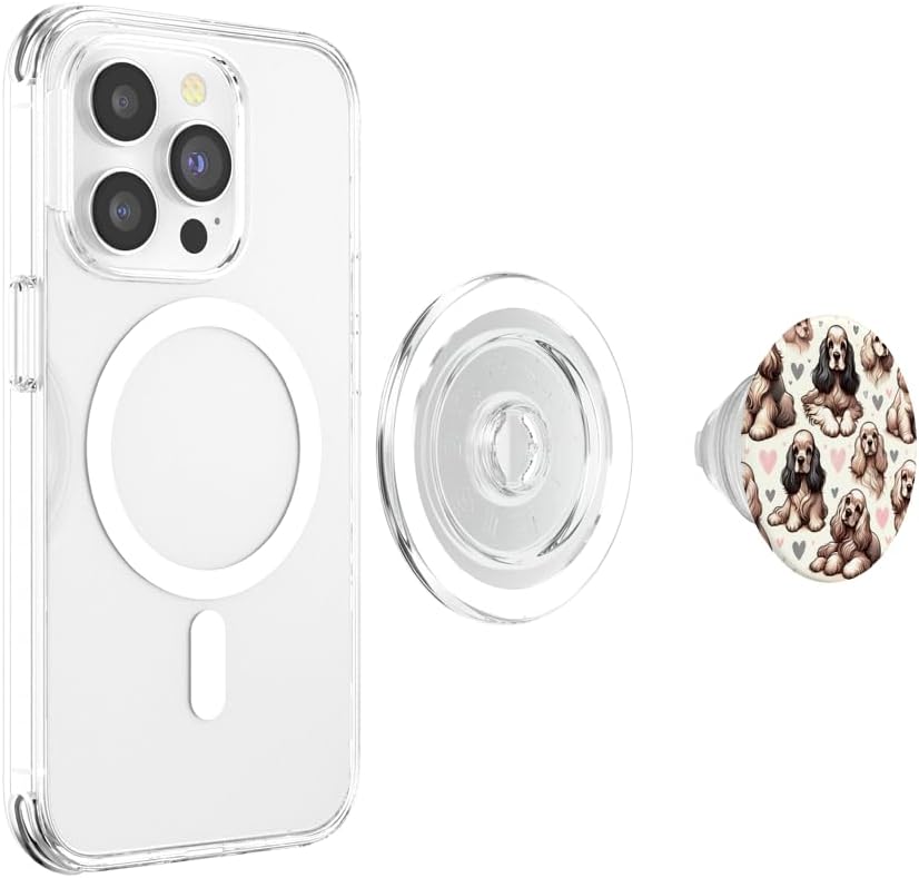 Beautiful Cocker Spaniels Pattern American Cocker Spaniel PopSockets PopGrip for MagSafe