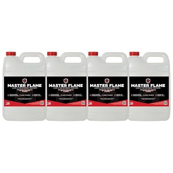 Master Flame Class A Fire Retardant Spray for Wood, Fabric, Cotton & More - Non-Toxic Flame Retardant Coating - Meets NFPA 701 & ASTM E84 - Made in USA - Easy to Apply and Dries Clear - 4 Gallon Case