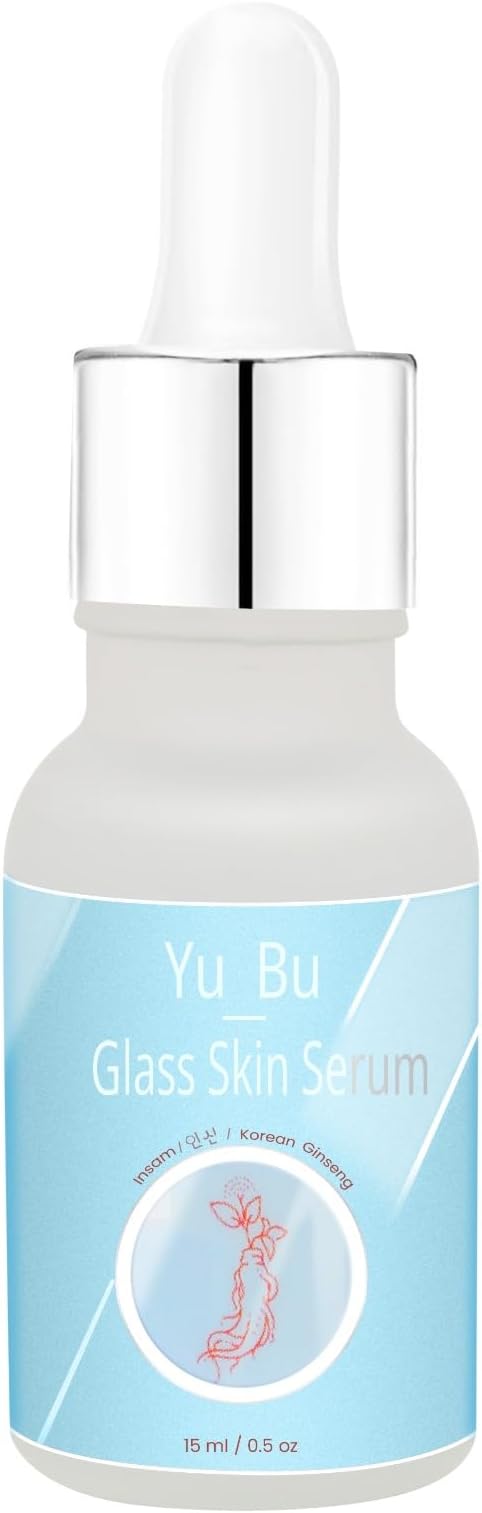 Yu BuGlass Skin Serum for Instant Glass Skin Glow | 15ml Beginner Pack | No Oil or Silica | Korean Skin Care Products Ingredients Korean Ginseng, Niacinamide 4%, Cica,Hyaluronic, Snail Mucin