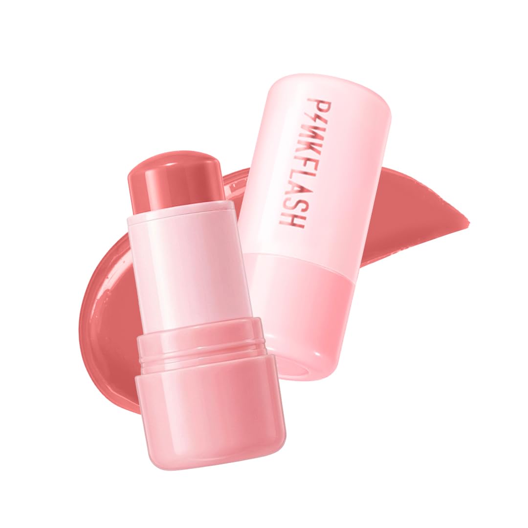 Pinkflash Dewy Blush Stick - PP01 Cherry Heart| Cream Blush with Natural Dewy Finish | Lightweight, Buildable & Blendable | Shimmer Glow for Radiant, Fresh-Looking Cheeks-image-35