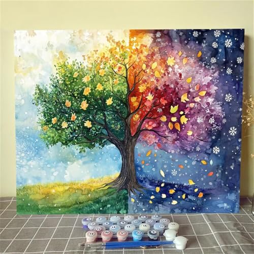 Pintar con numeros adultos kit completo de pintura acrilica DIY de 50x70cm J0-1210 2