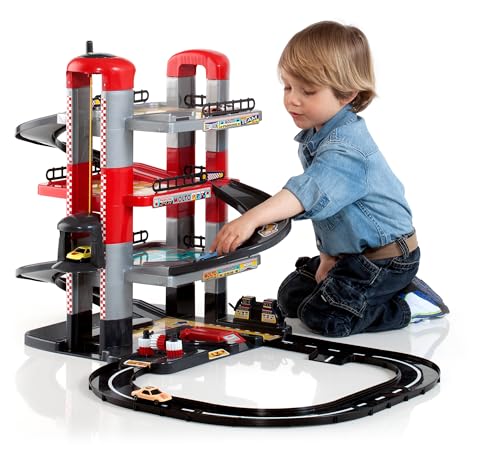 MOLTO | Parking Infantil de 4 Plantas con Pistas y Accesorios, Parking Coches Juguete, Pista de Coches de Juguete, Juguetes Niños + 3 Años, Garaje Coches