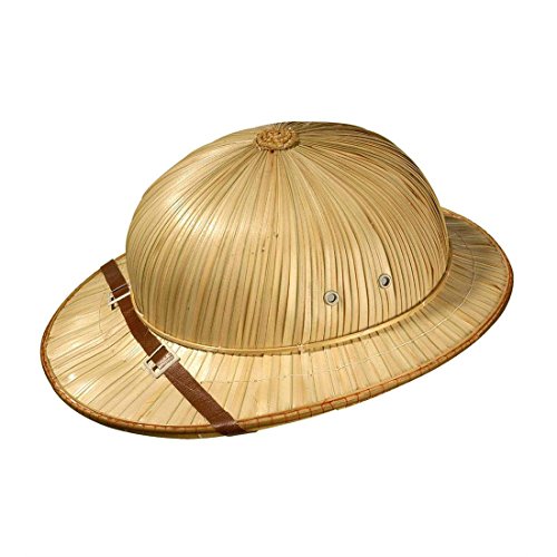 NET TOYS Chapeau Safari Casque Colonial Britannique Chapeau de Paille Explorateur aventurier Melon Jungle Chapeau en Raphia Chapeau Colonial Casque Colonial Chapeau