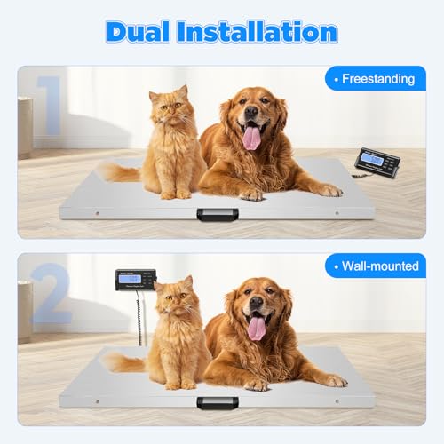 Báscula digital para animales 1100 lbs acero inoxidable miniatura 6