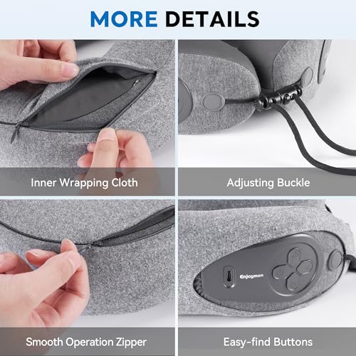 Almohada de espuma viscoelástica para cuello gris miniatura 6