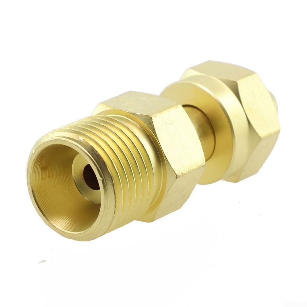 Brass Acetylene Cylinder To Regulator Adapter – CGA-200 To CGA-300, 510, Or 520 For Gas Tank Valve Connections
