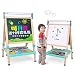 Pizarra Infantil con pies Regulables Pizarra Madera Infantil Caballete Pintura Niños 4 En 1 Pizarra magnética Infantil