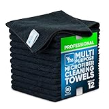 Microfiber Wholesale MW Pro Multi-Surface Microfiber Towel – 12 Pack | Premium Cleaning Cloth | Clean, Dust, Polish, Absorb | Large 16