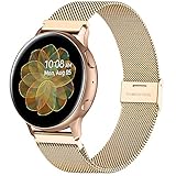 Modelos compatibles: esta correa de malla metálica es perfectamente compatible con Samsung Galaxy Watch Active 2 / Galaxy Watch Active / Galaxy Watch 4 / Galaxy Watch 4 Classic / Galaxy Watch 3 41 mm / Galaxy Watch 42 mm / S2 Classic / Gear Sport, también apto para reloj con 20 mm orejetas que incluyen: compatible con Garmin Vivoactive 4 / 4s / 3 / Venu / Vivomove HR, etc.