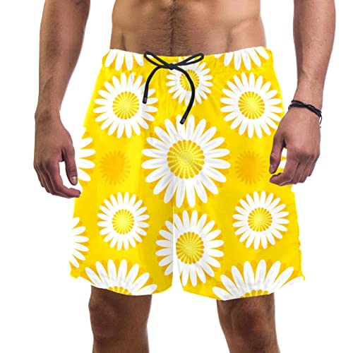 Short de plage HadHfun fleurs blanches et tissu respirant