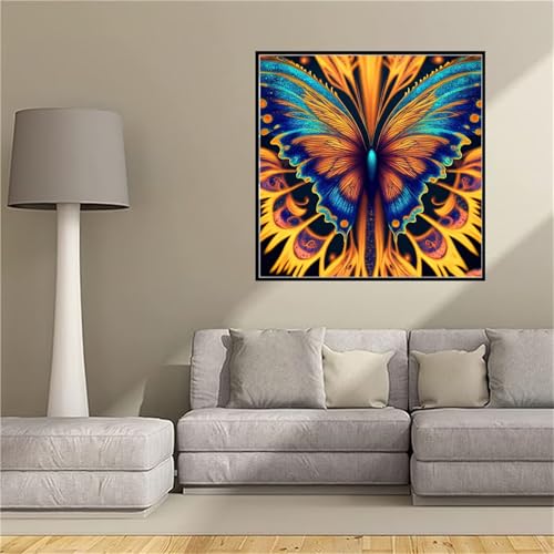 Kit broderie diamant papillon 5D pour sublimer la décoration murale du salon