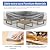 Soleil Jardin 4 Piece Acacia Wood Patio Furniture L-Shaped Outdoor Sectional Sofa Set with Coffee Table, FSC Certified Conversation Set with Built-in Side Table and Grey Cushions for Garden