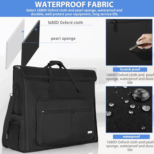 Image of Rolling Travel Carrying Tote Bag with Wheels Compatible with Apple iMac Desktop Computer for 27 inch Monitor and Accessories