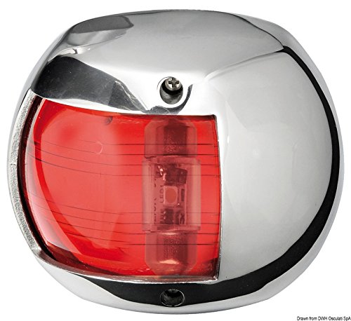 Feu de navigation LED rouge Osculati 112,5° pour sécuriser vos sorties en mer de nuit