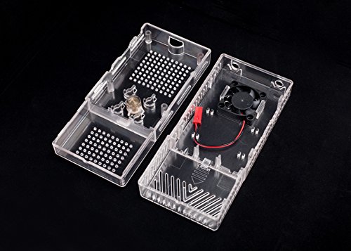 SummitLink Clear Case with Fan for ADS-B Raspberry Pi Stratux DIY Kit, Matte Finish Tool Free Assembly (Does not fit AHRS)