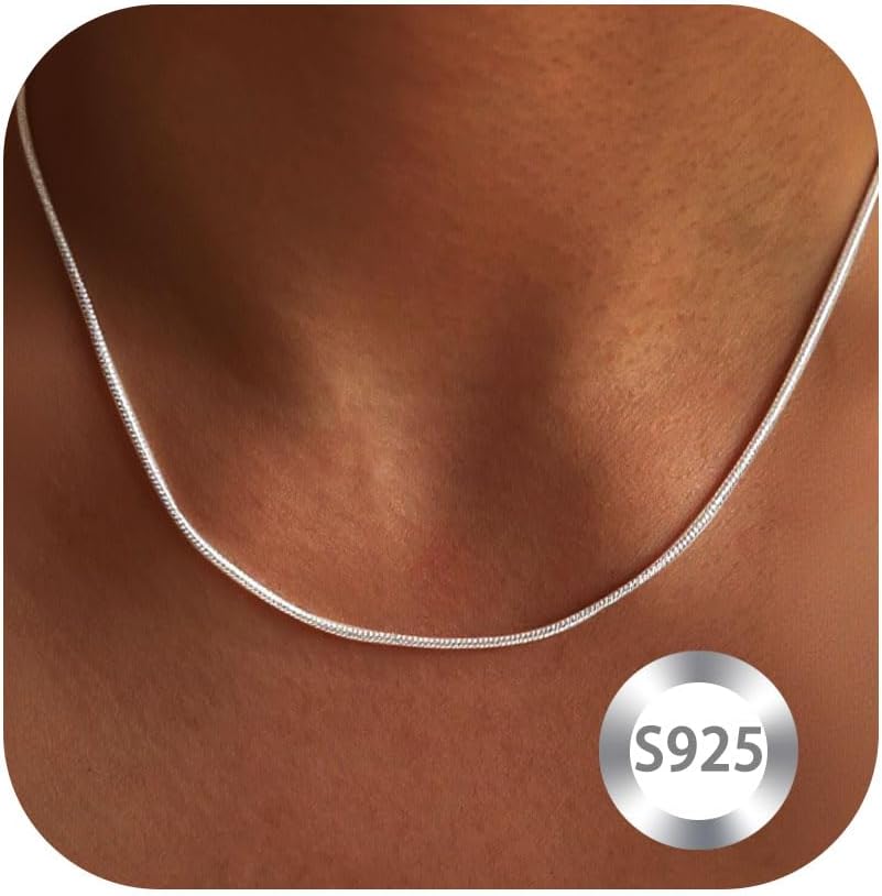 925 Sterling Silver Chain Necklace for Women 16-24 Inch Silver Jewelry Gift
