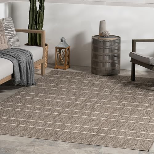 Nuloom Alaina Tapete 4 x 6 pies Interior/Exterior Gris Claro