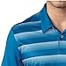 adidas Golf Men's Block Stripe Polo Shirt, EQT Blue/Shock Blue/White, Large