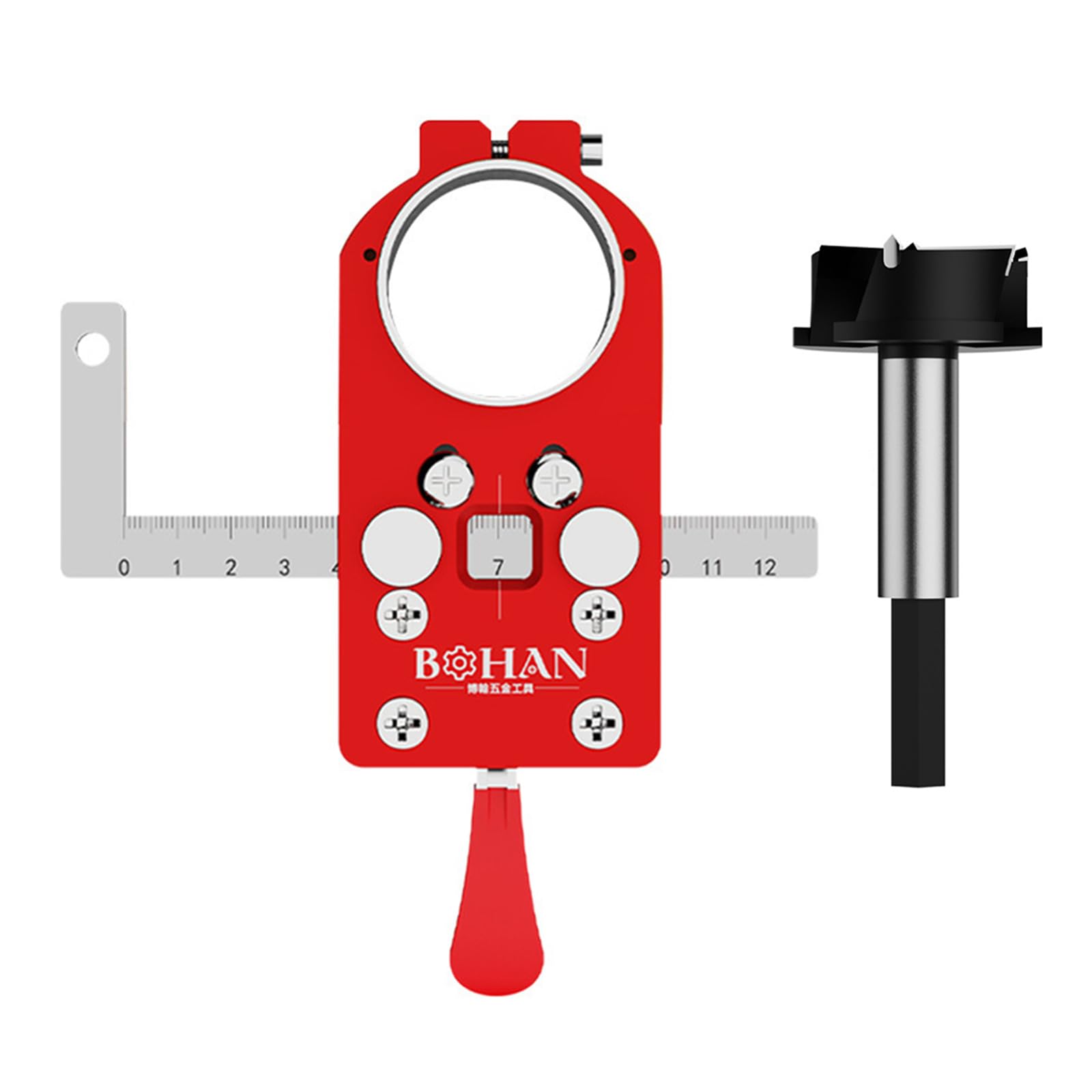 Buxuaaaa 35Mm Cup Hinge Positioning Jigs Stainless Steel Hole Positioner With Smooth Ball Bearing Guide For Accurate Installation Door Hinge Locators